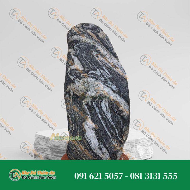 Đá cuội vân mây bo hồ cá Koi 25x25cm