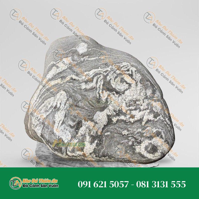 Đá cuội vân mây làm bể cá Koi 22x24cm