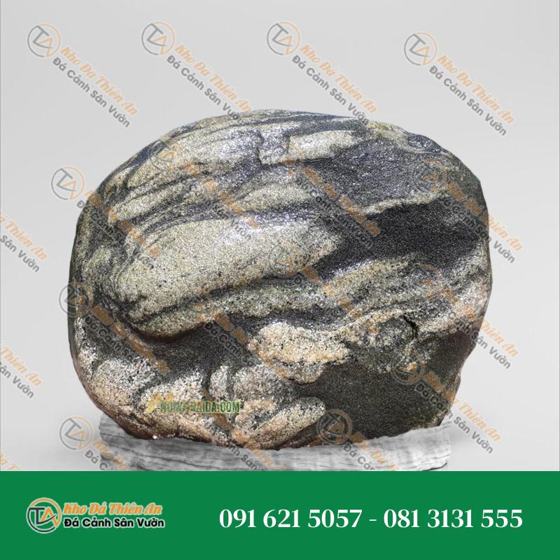 Đá cuội vân mây làm hồ cá Koi 22x21cm