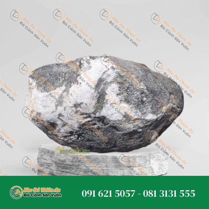 Đá cuội vân mây làm hồ cá Koi 24x23cm
