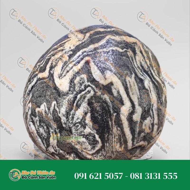 Đá cuội vân mây làm hồ cá Koi 24x26cm