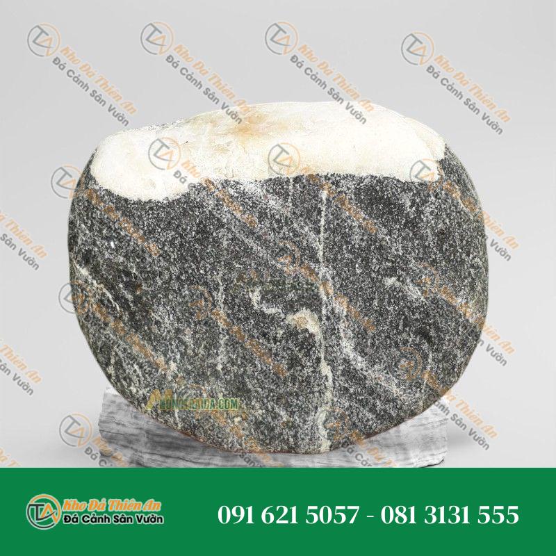 Đá cuội vân mây làm sân vườn 19x25cm