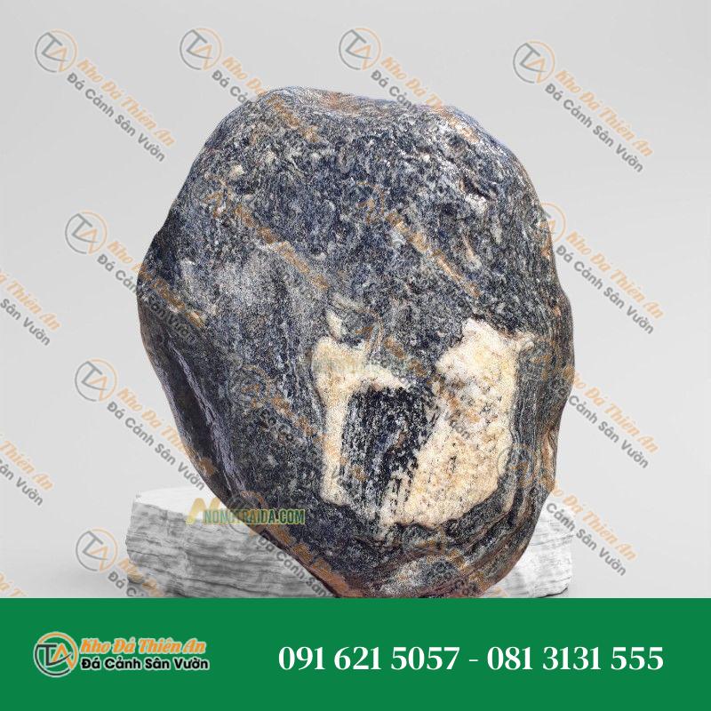 Đá cuội vân mây làm sân vườn 21x18cm