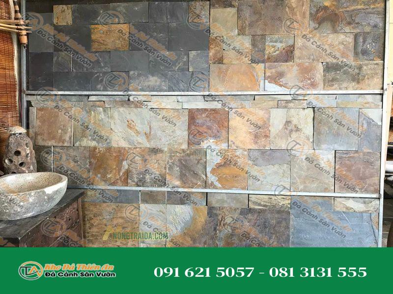 Đá đa sắc Mix ốp tường nhà vệ sinh, phòng tắm
