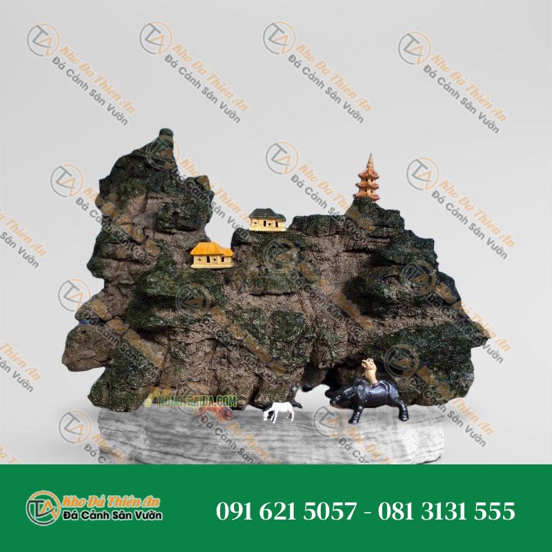 Đá da voi làm thác nước 155x78cm