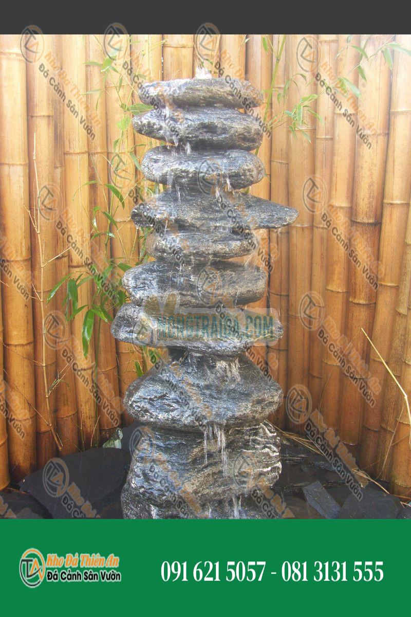 Đá đài phun nước Cairn bằng đá tảng 10 viên