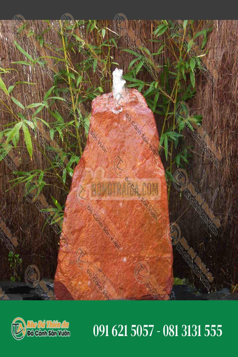 Đá đài phun nước đá sa thạch đỏ 35cm