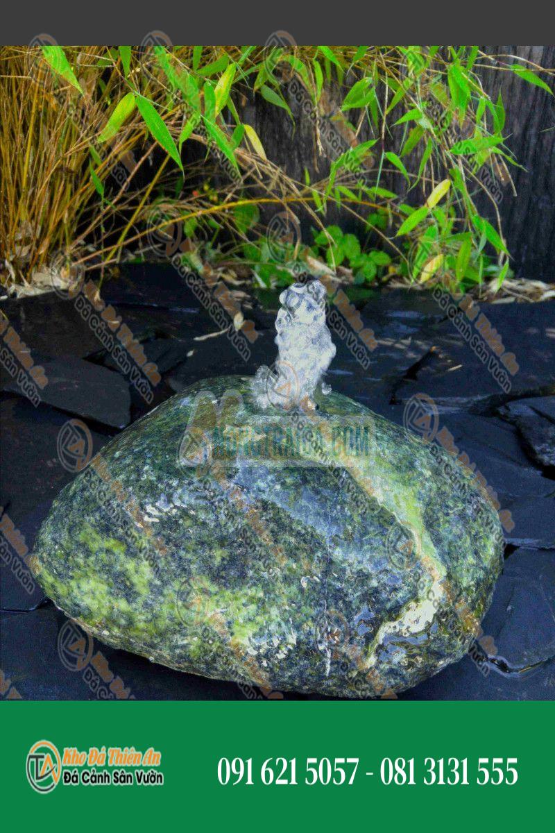 Đá đài phun nước vườn bằng đá Serpentine 17cm