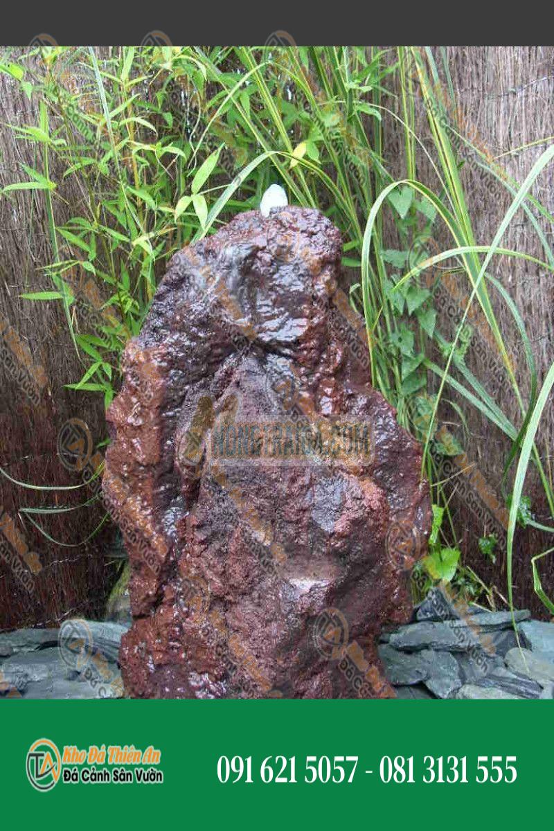 Đá đài phun nước vườn bằng nham thạch 70cm