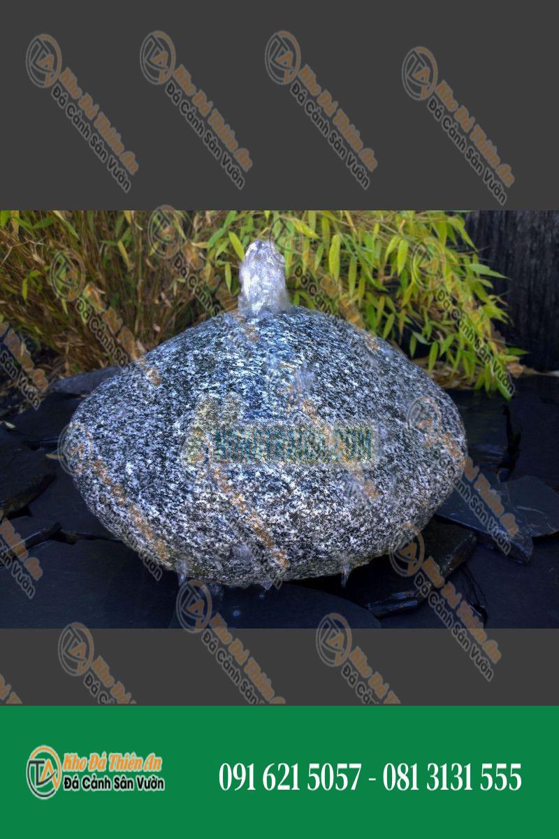 Đá đài phun nước vườn đá granit xám 25cm