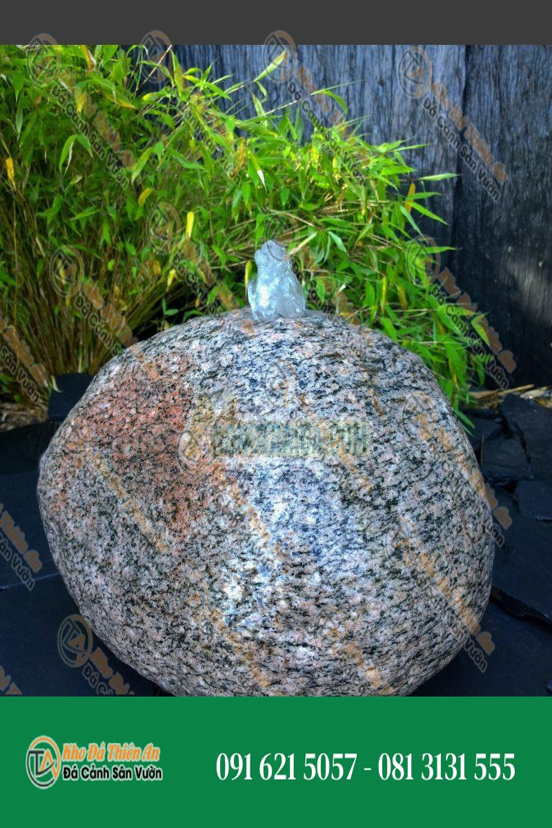 Đá đài phun nước vườn đá granit xám Na Uy 30cm