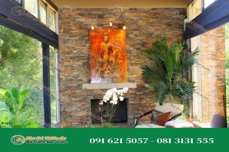 Đá ghép đa sắc Lai Châu ốp giếng trời