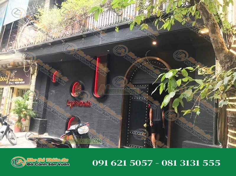 Đá ghép đen lai châu ốp mặt tiền
