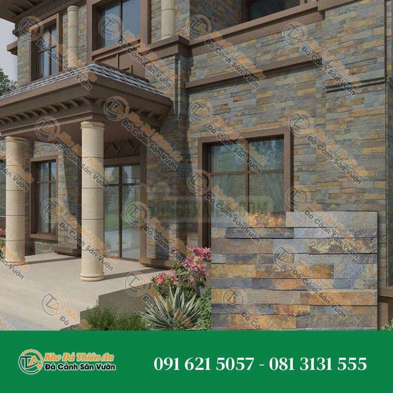 Đá lai châu Slate 10×20 ốp chân móng