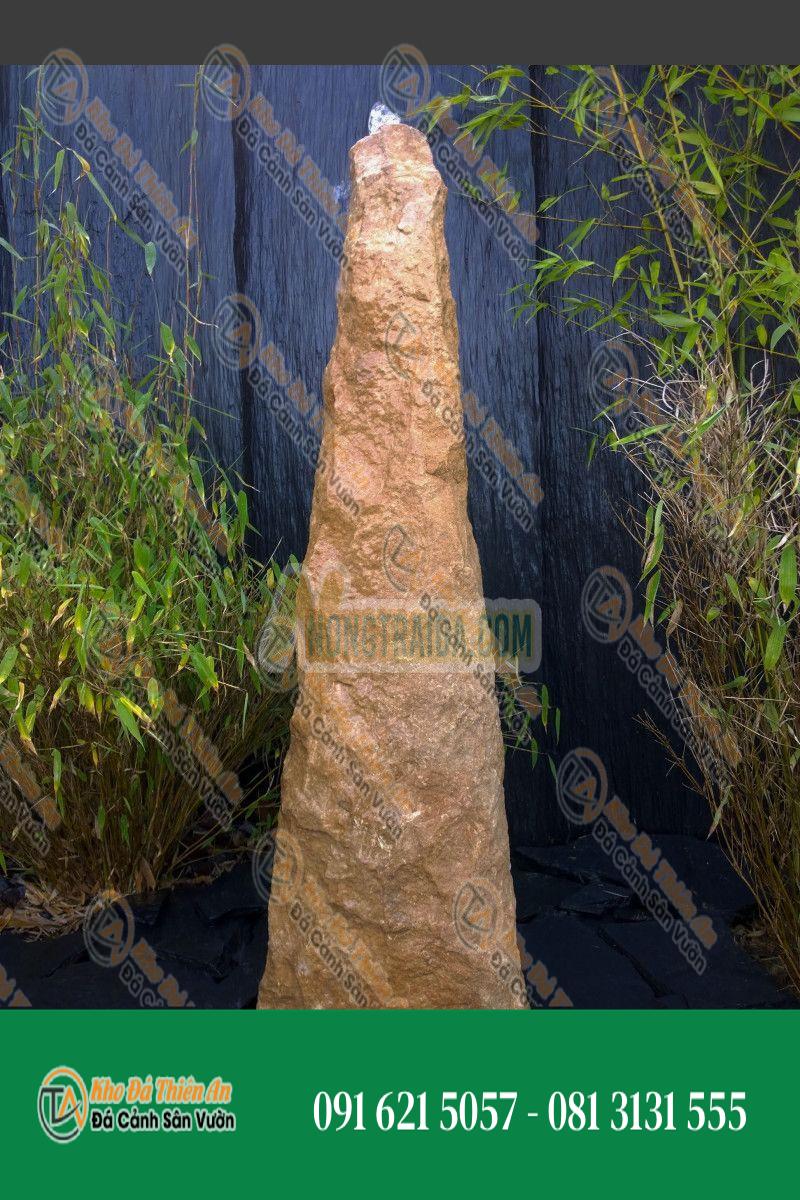 Đá làm đài phun nước Monolith grés màu be 120cm