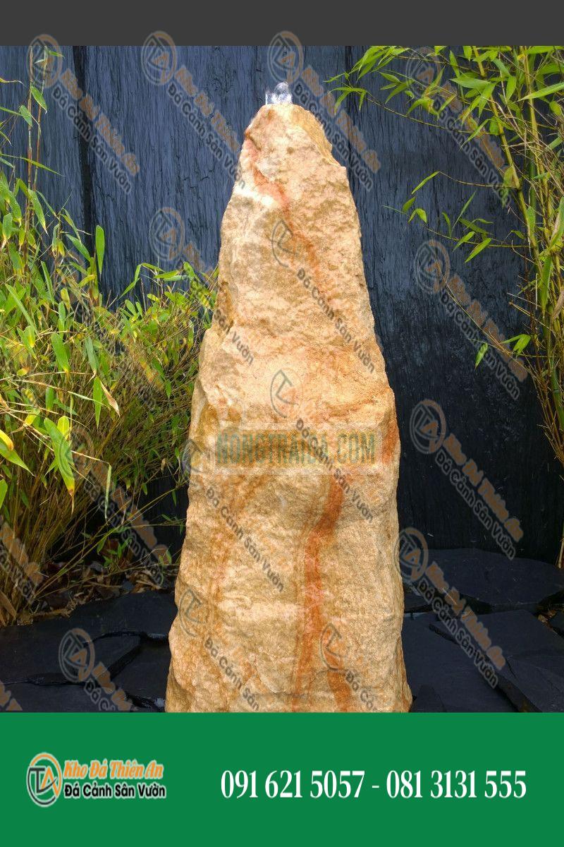 Đá làm đài phun nước Monolith grés màu be 95cm