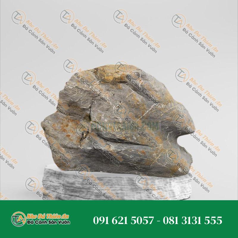 Đá lũa đen tự nhiên đặt vườn 1.4×1.7m