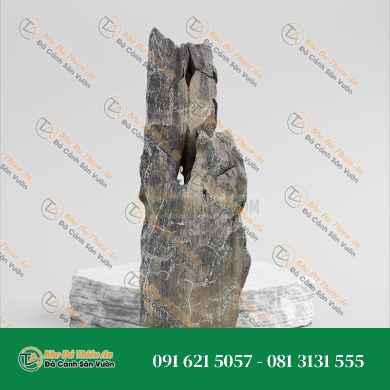 Đá lũa đen tự nhiên đặt vườn 2.9×1.5m