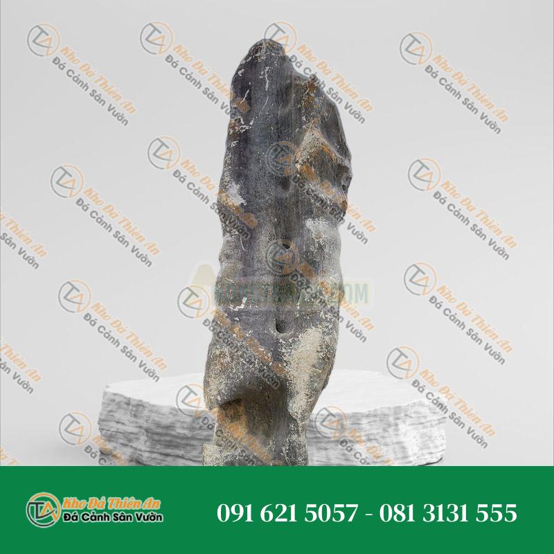 Đá lũa đen tự nhiên đặt vườn 3.8×1.5m