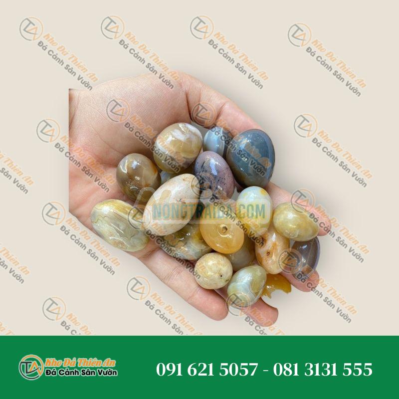 Đá mã não phong thủy dạng sỏi