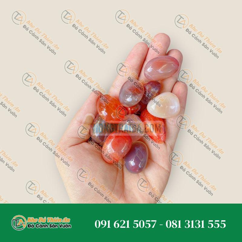 Đá mã não phong thủy dạng sỏi