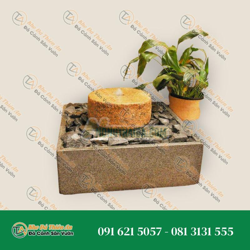 Đá mài granit đỏ trong bể granit lục giác