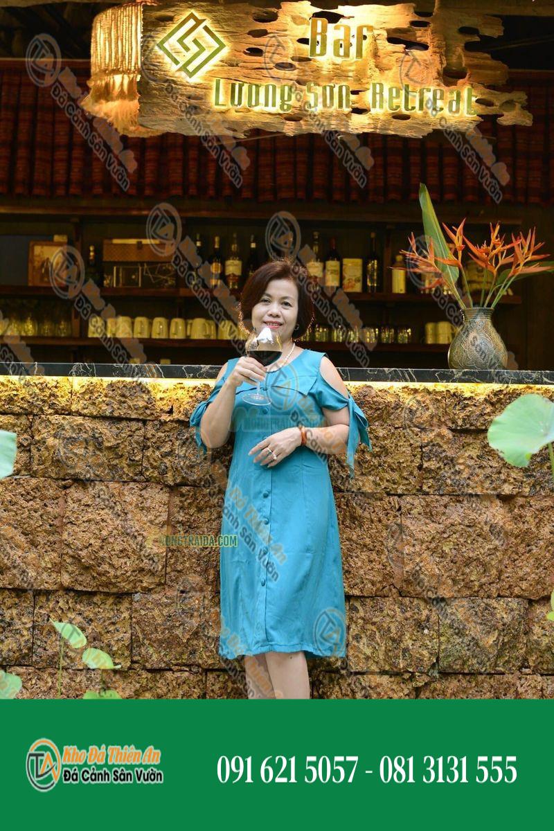 Đá ong vàng đỏ ốp tường rào