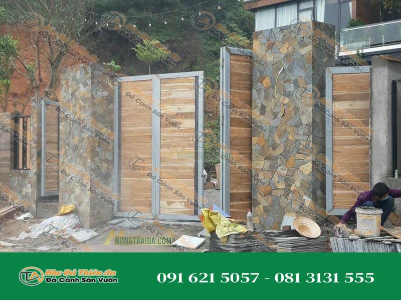 Đá rối đa sắc ốp cổng