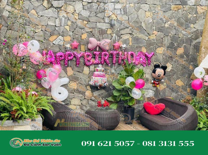 Đá rối đa sắc ốp tường rào