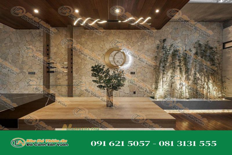 Đá rối vàng Nghệ An ốp giếng trời