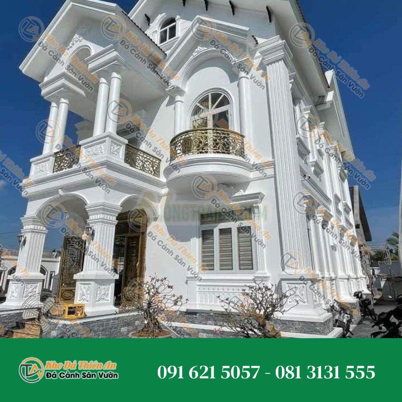 Đá sọc dưa bóc lồi ốp chân móng