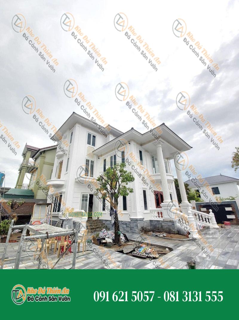 Đá sọc dưa ốp chân tường, chân móng
