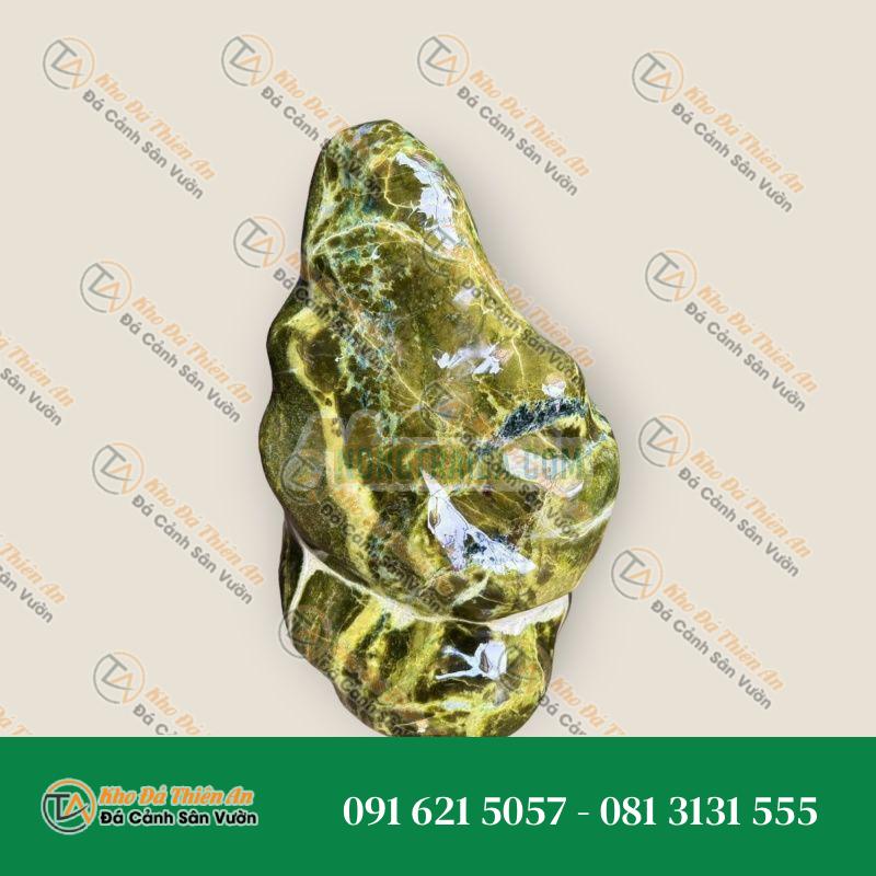 Đá tảng phong thuỷ xanh Secpentine đậm