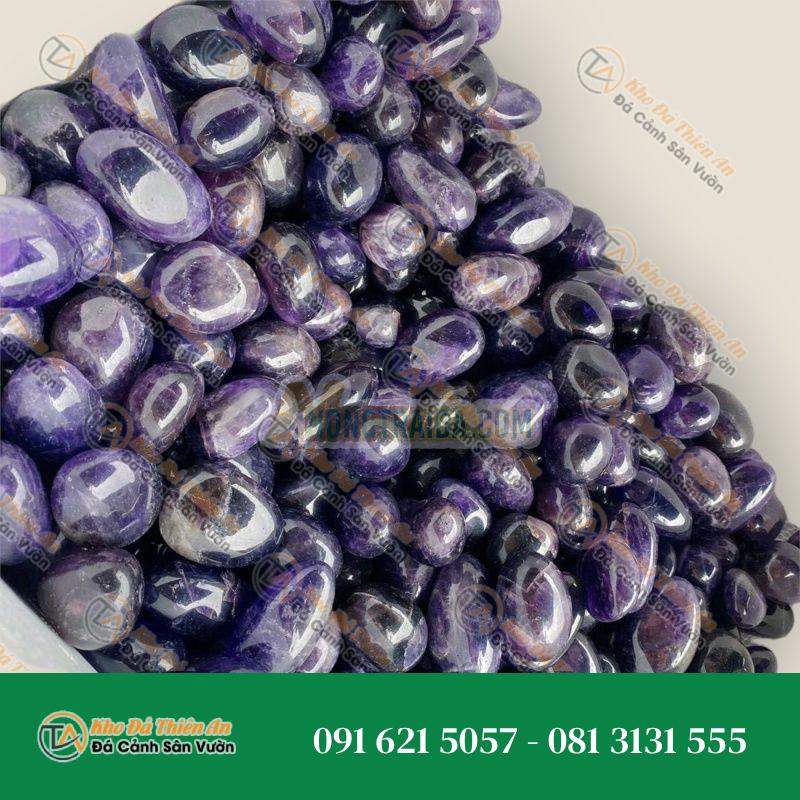 Đá thạch anh tím dạng hạt sỏi