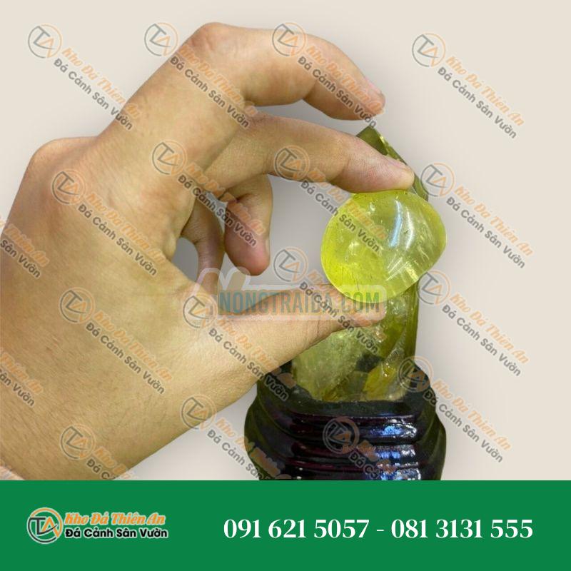 Đá thạch anh vàng dạng hạt sỏi