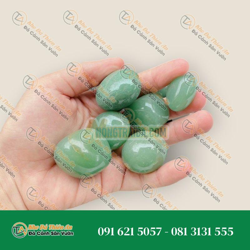 Đá thạch anh xanh phong thủy dạng hạt sỏi – 1 kg