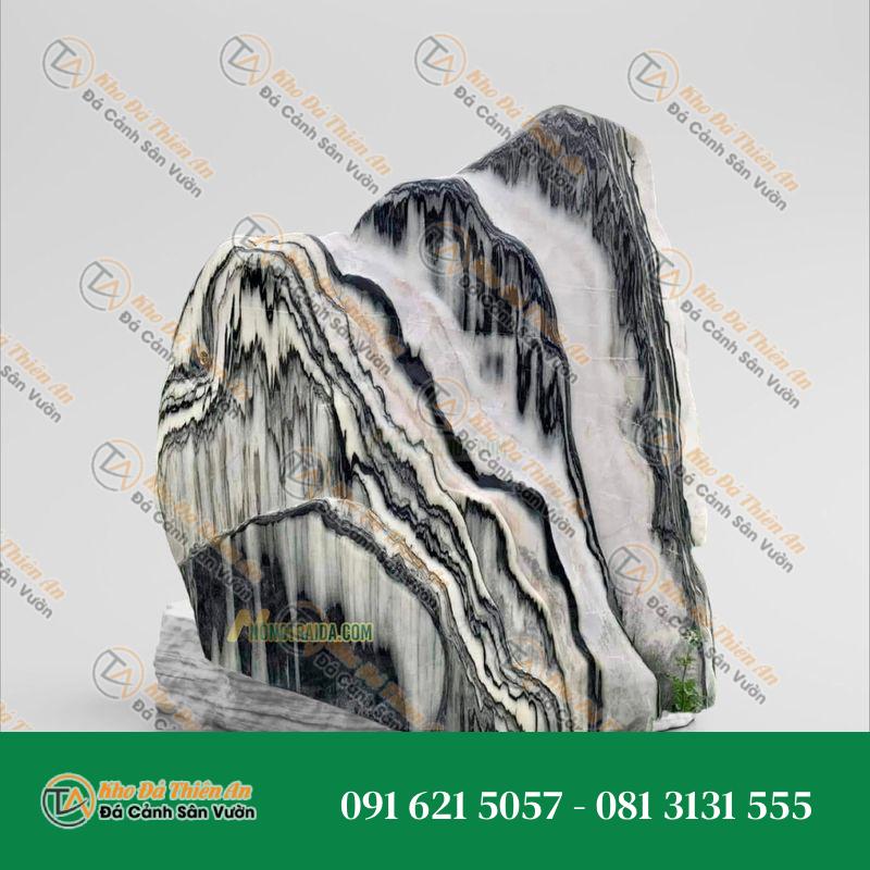 Đá tuyết sơn phong thuỷ 34x95cm