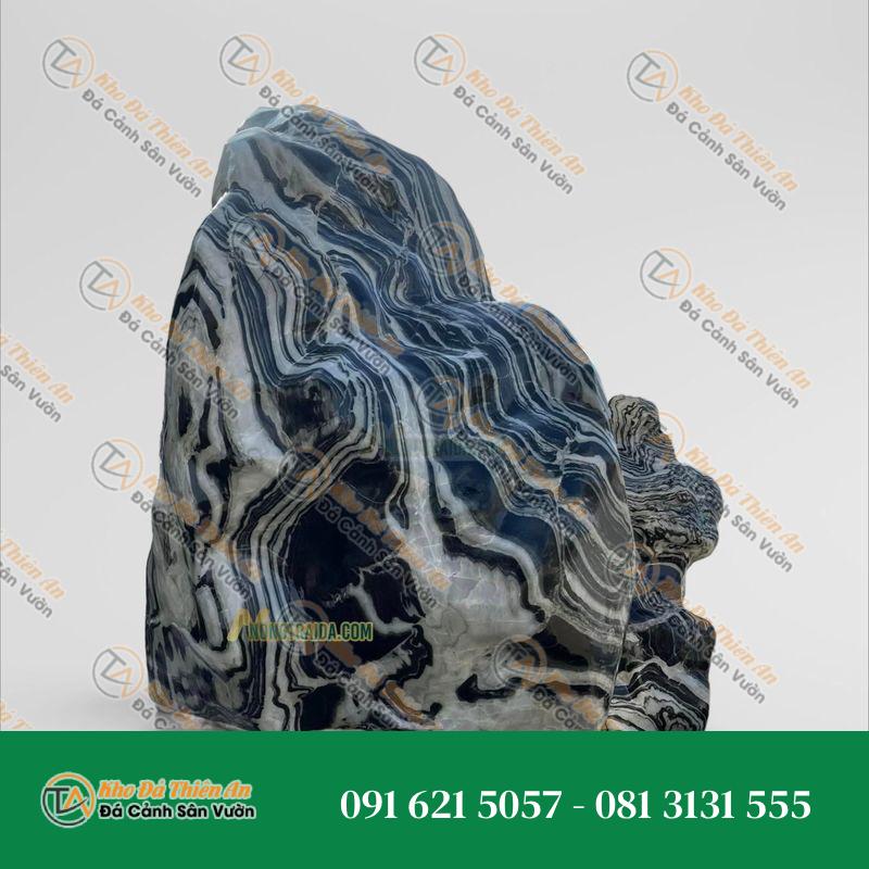 Đá tuyết sơn phong thuỷ 57x97cm
