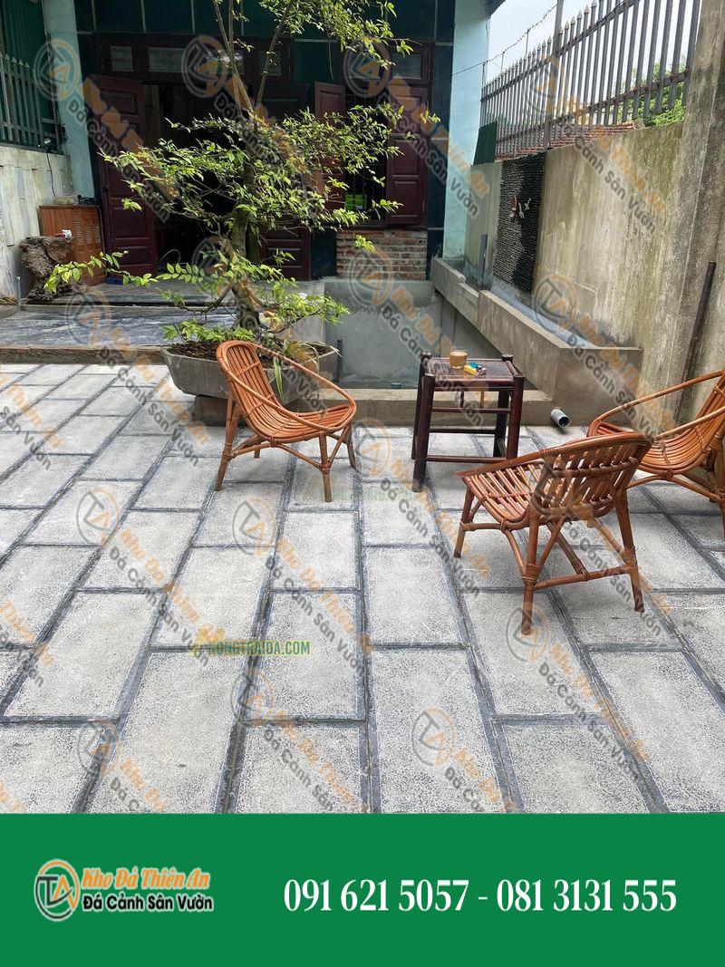 Đá xanh đen 30x60cm lát lối đi sân vườn