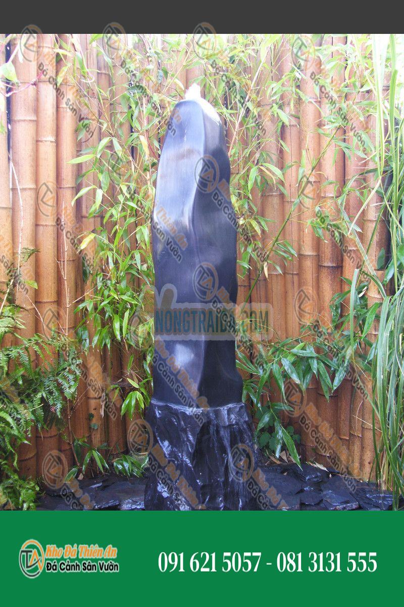 Đài phun nước Monolith đá cẩm thạch đen bóng 120cm