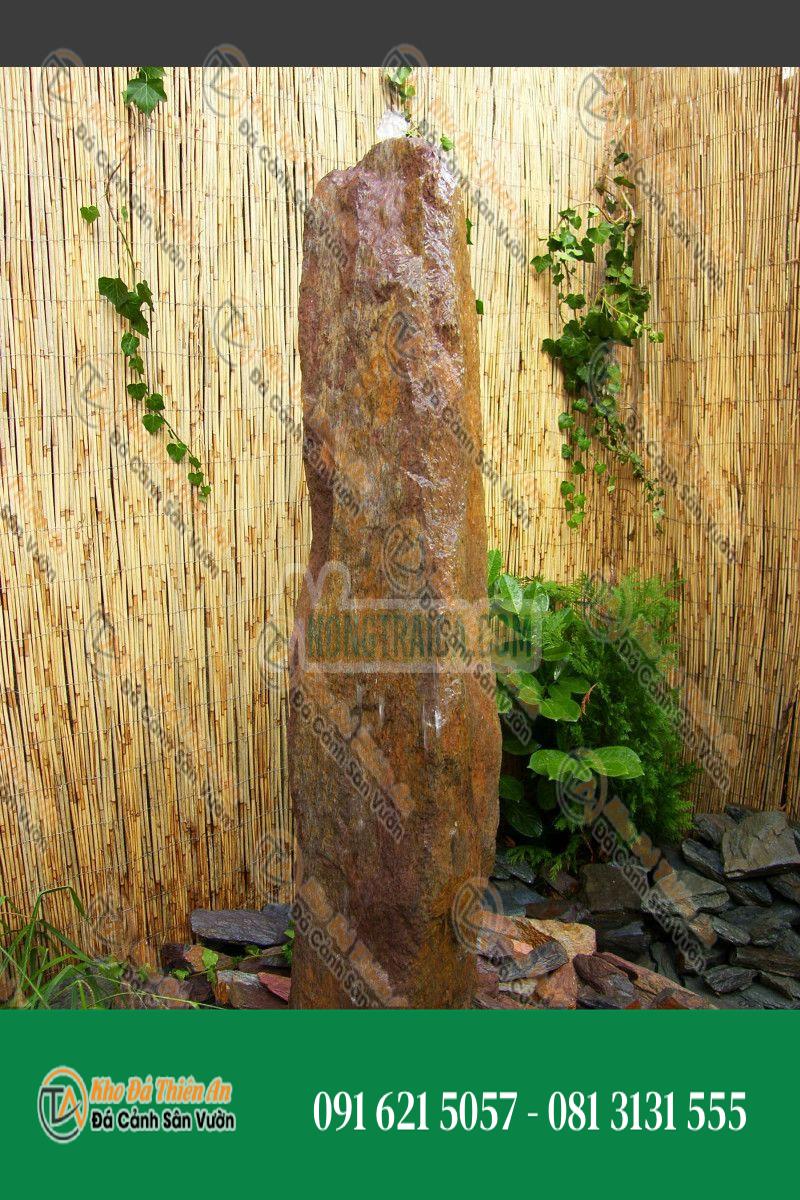 Đài phun nước Monolith đá phiến đỏ nhiều màu 175cm