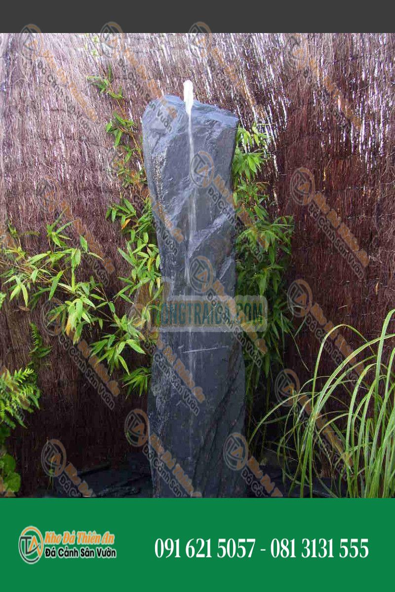 Đài phun nước Monolith đá phiến xám đen 120cm