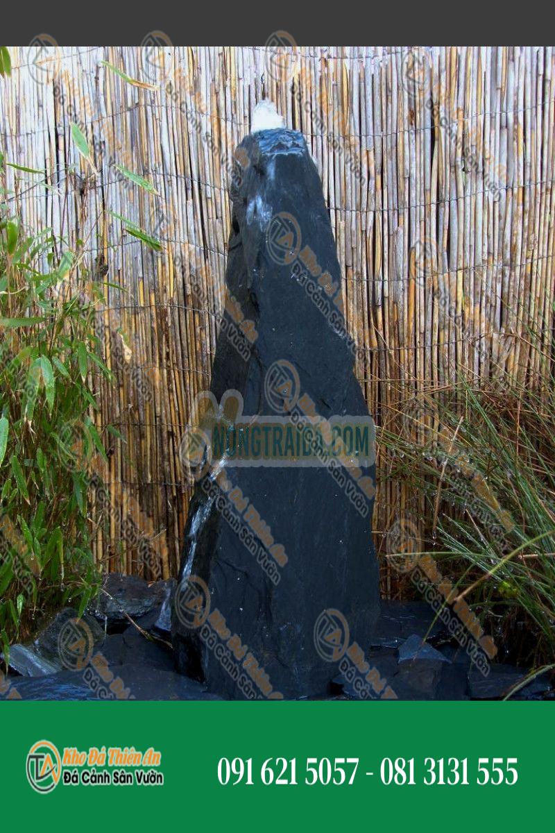 Đài phun nước Monolith đá phiến xám đen 60cm
