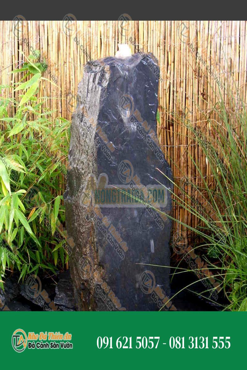 Đài phun nước Monolith đá phiến xám đen 75cm