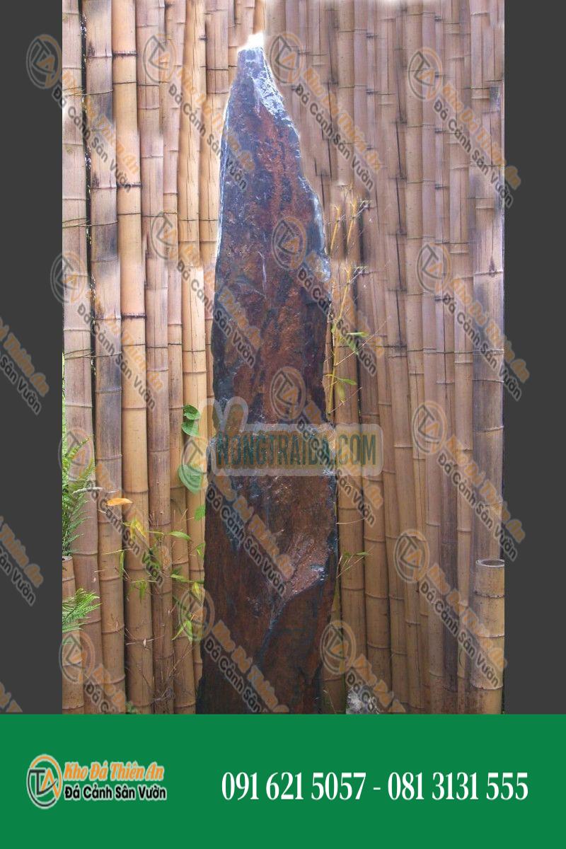 Đài phun nước Monolith đá phiến xám nâu 175cm