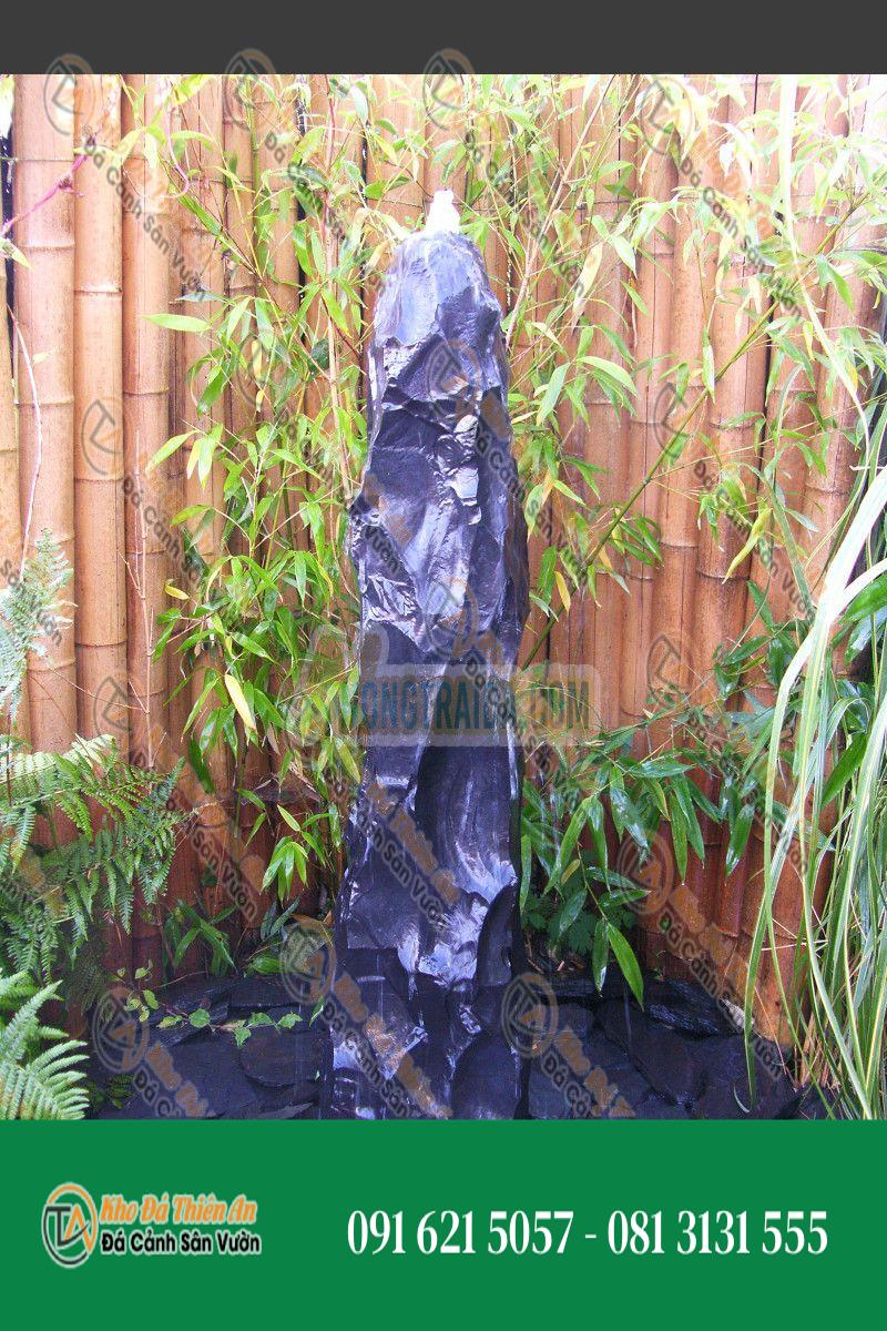 Đài phun nước Monolithe đá Marble đen 120cm