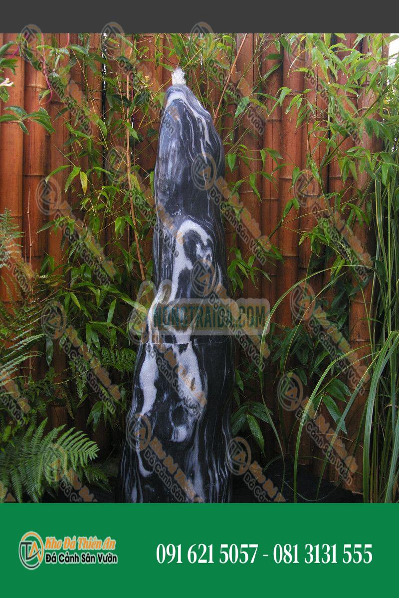 Đài phun nước Monolithe đá Marble đen trắng poncè 120cm