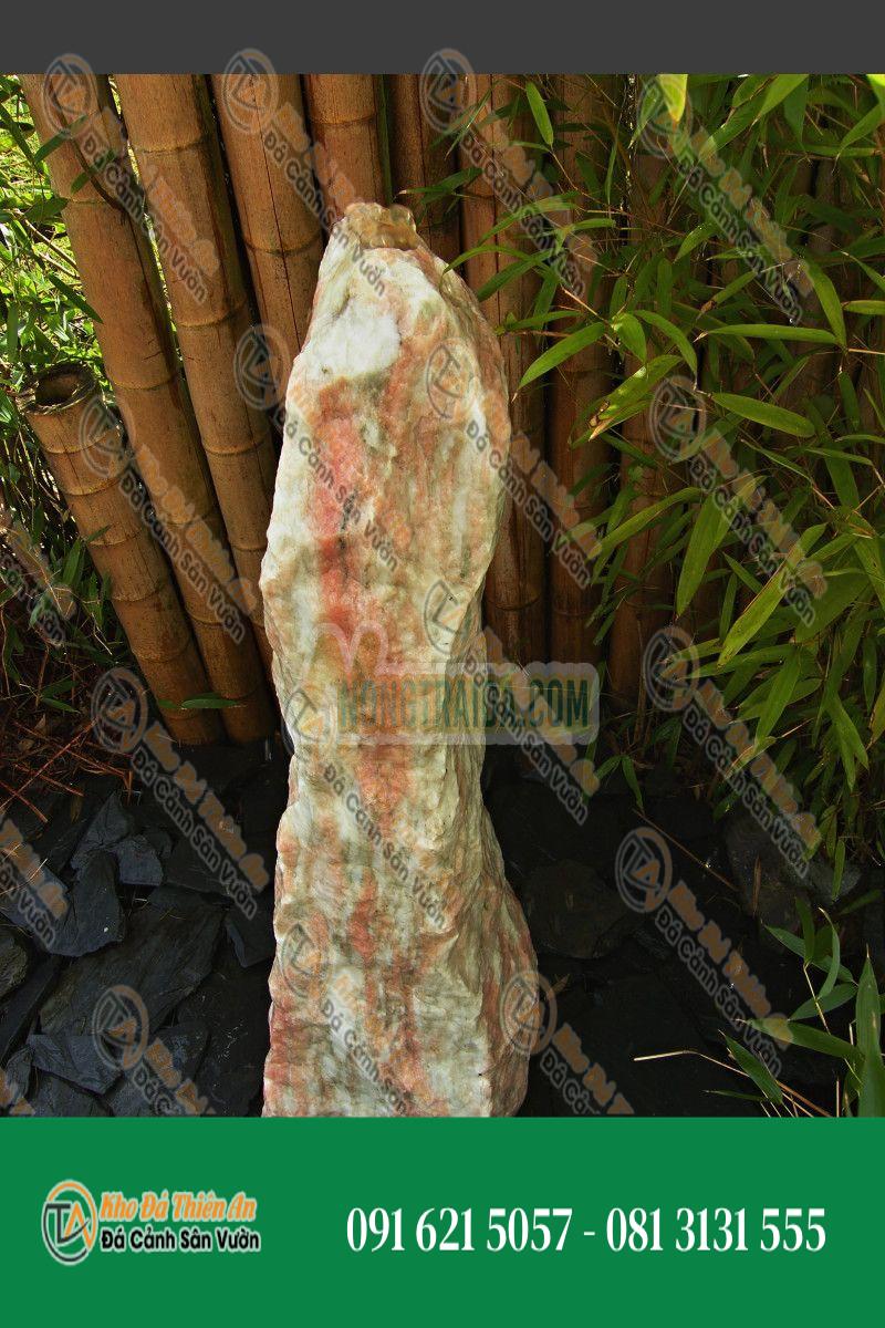 Đài phun nước Monolithe đá Marble hồng trắng 115cm