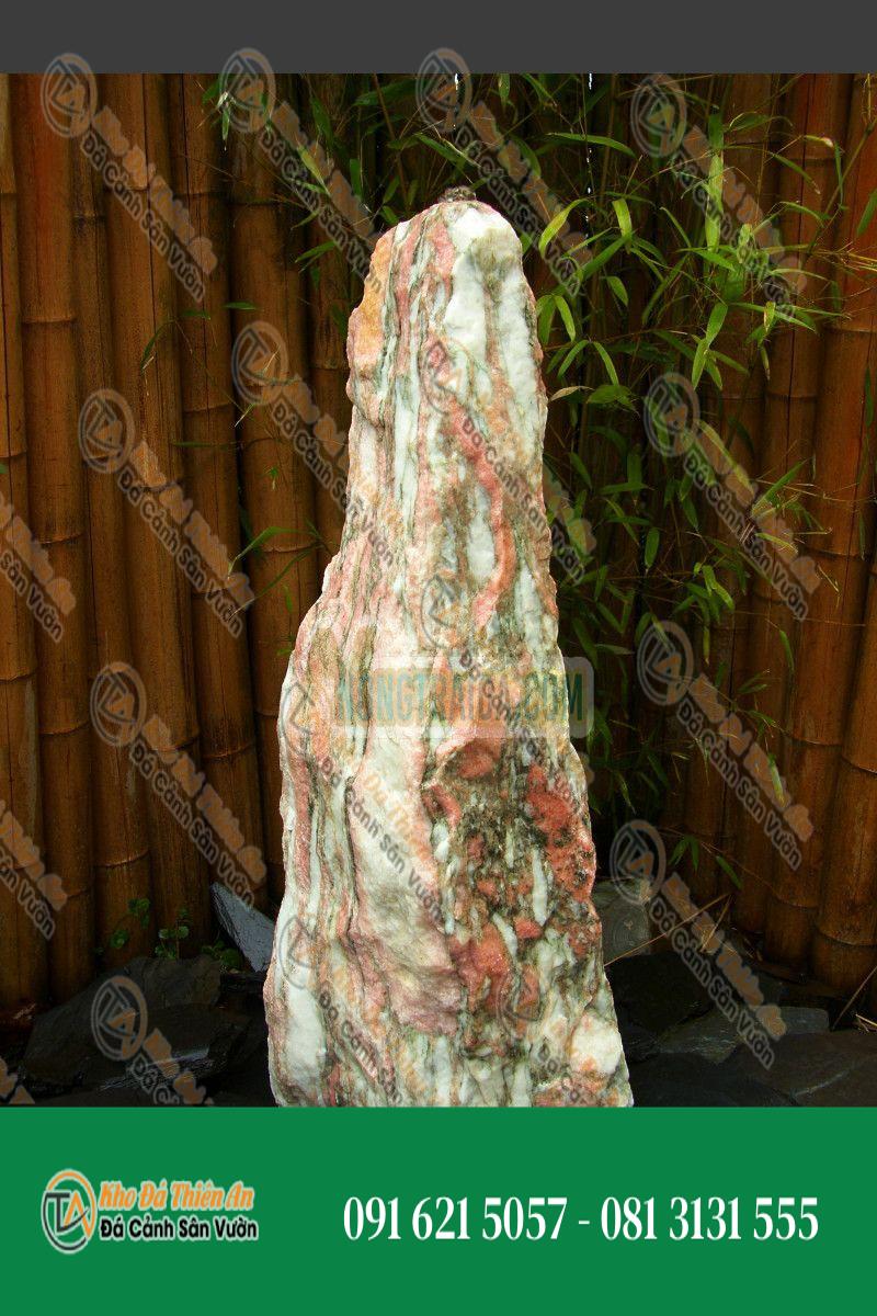 Đài phun nước Monolithe đá Marble hồng trắng 95cm