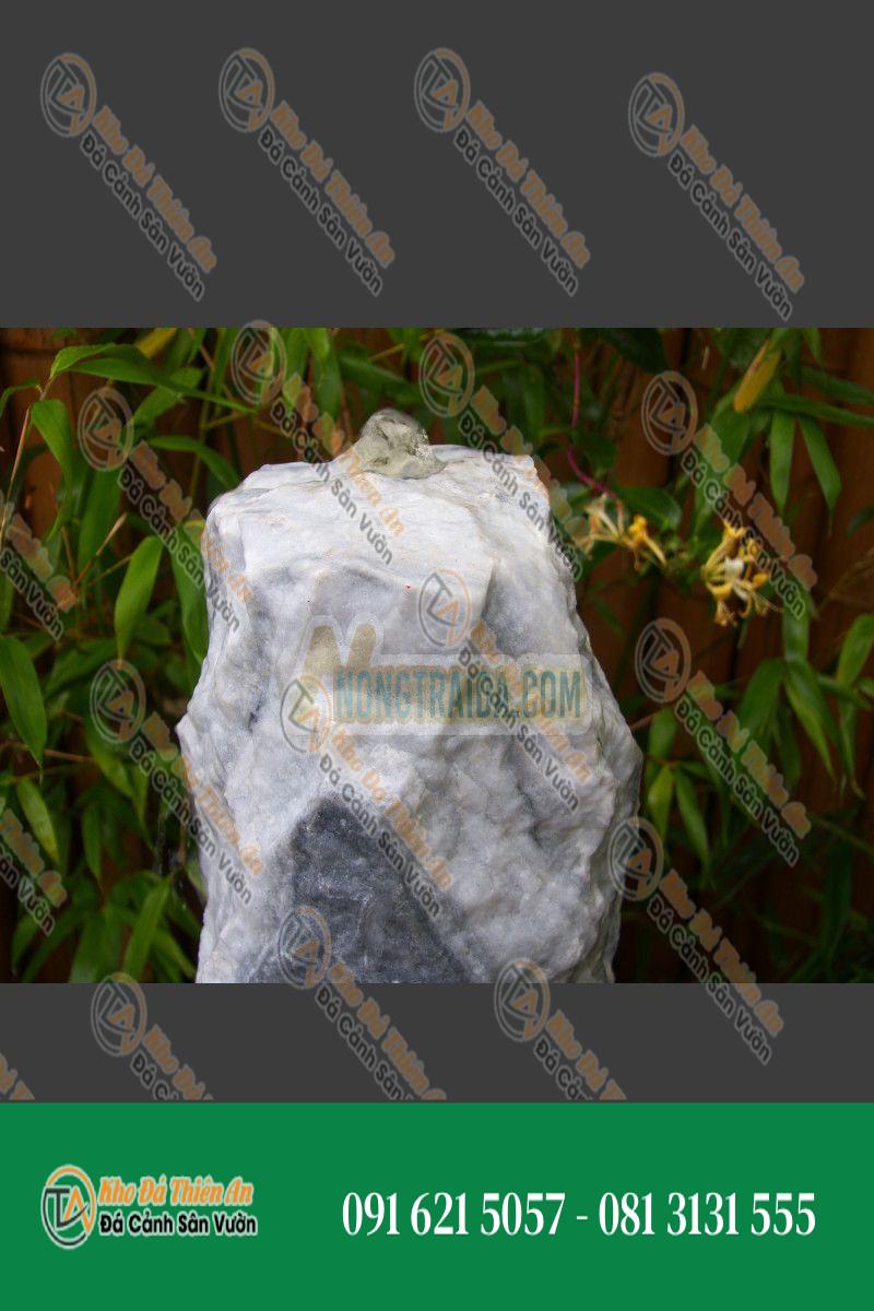 Đài phun nước Monolithe đá Marble trắng xám 95cm